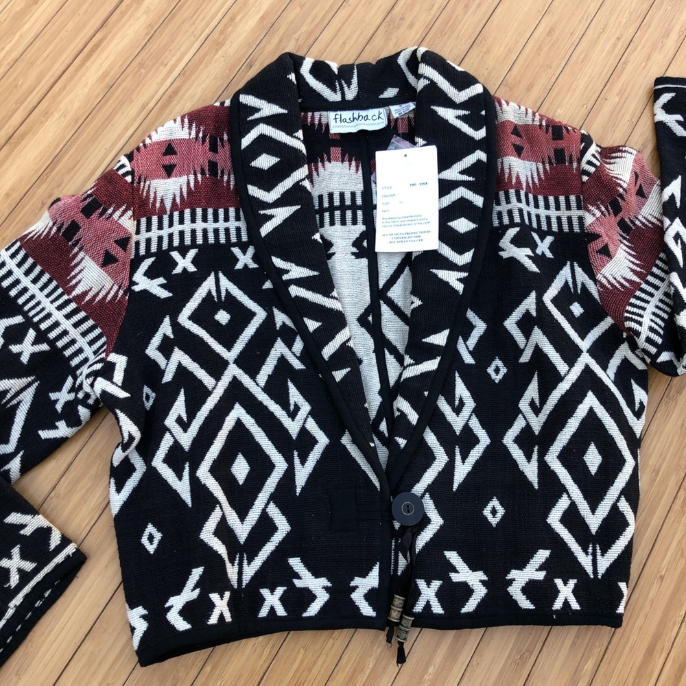 Flashback Cropped Ethnic Patterned Jacket - image 2